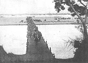 Ponte de cavaletes em 1916