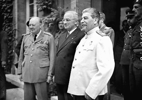 Churchill, Truman e Estaline em Berlim