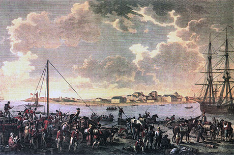 Desembarque do exército britânico na baía do Mondego