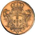 Reverso da Dobra ded oito escudos de D. Joo V